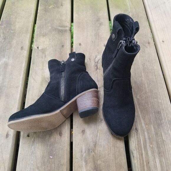 Steve Madden Black Suede Leather Windey Boots 9.5 - Picture 2 of 11